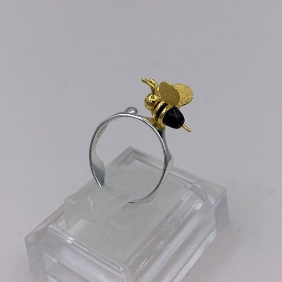 Pendant & chain, solid sterling 925 silver, real gold accent, hand made, 11 in. - Picture 15 of 16